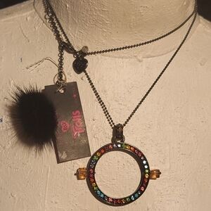 NWT RARE Betsey Johnson Colorful Circle Pendant NecklaceRARE TROLLS COLLAB 2016